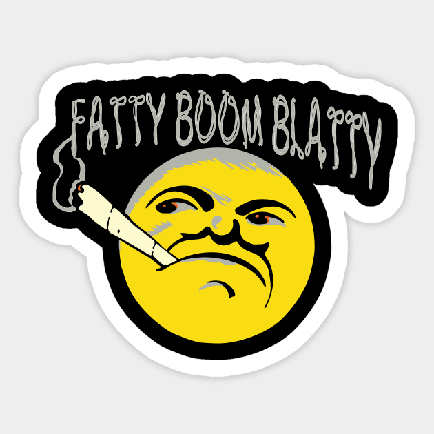 fatty boom blatty Sticker by retroracing